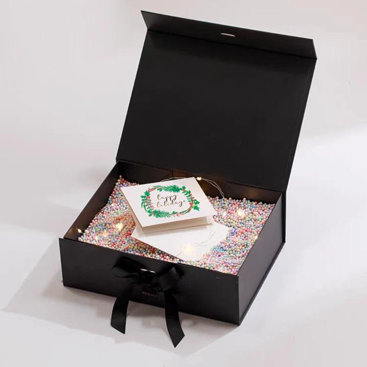 Product Introduction of 2pcs Black Folding Magnetic Gift Box l23cm x W17cm x H7cm 4