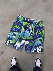 Men's Regular Fit Random Print Boxer Brief Swim Shorts, Casual Comfy Breathable Swim Shorts for Summer, Men's Swimwear for Beach Swimming