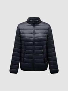 Women's Solid Zip Up Pocket Quilted Winter Coat, Casual Long Sleeve Stand Collar Outerwear for Fall & Winter, Women's Clothing for Daily Wear