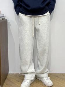 Men's Solid Color Drawstring Waist Sweatpants, Regular Fit Casual Comfy Jogger Pants for Daily Wear, Men's Trousers for All Seasons, Beige