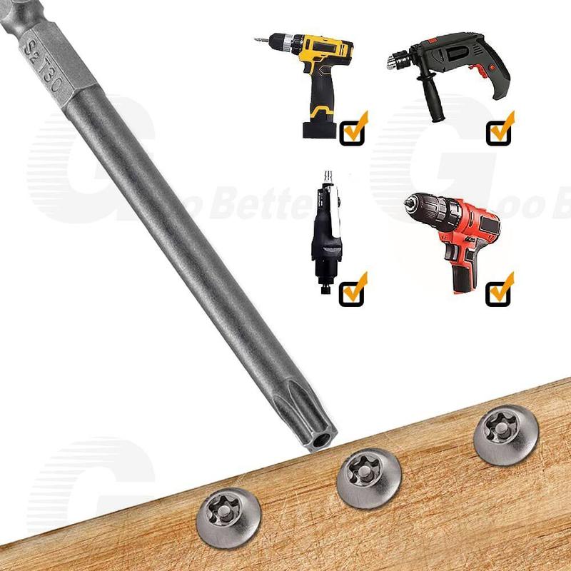 11PCS S2 Steel Torx Screwdriver Bit Set For Secure Screw  holding Compatible with Various Power Tools 8