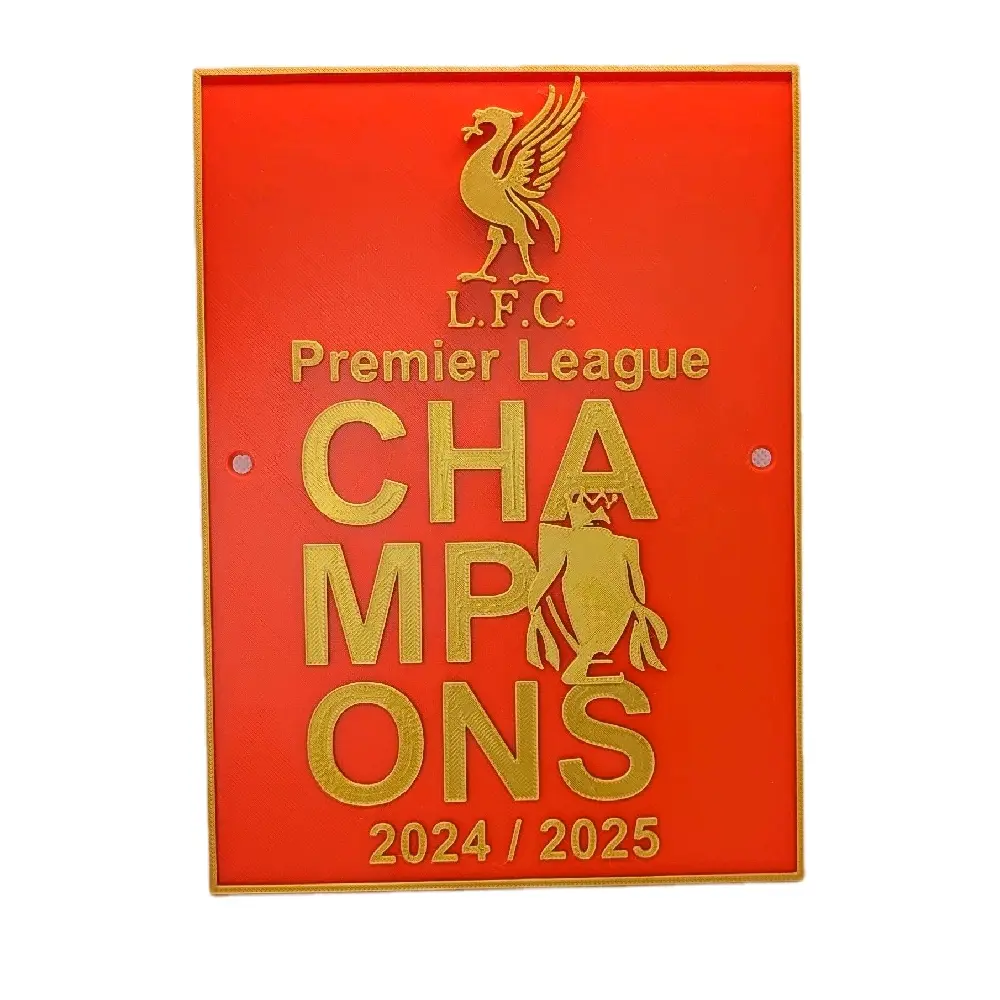 Liverpool Premier League Champions Sign Plaque