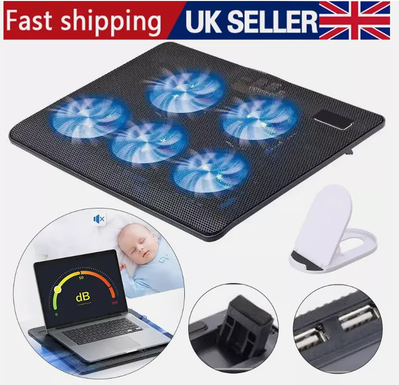 Universal Super Silent Cooling Pad For Laptop, Netbook, Macbook Adjustable Stand 0