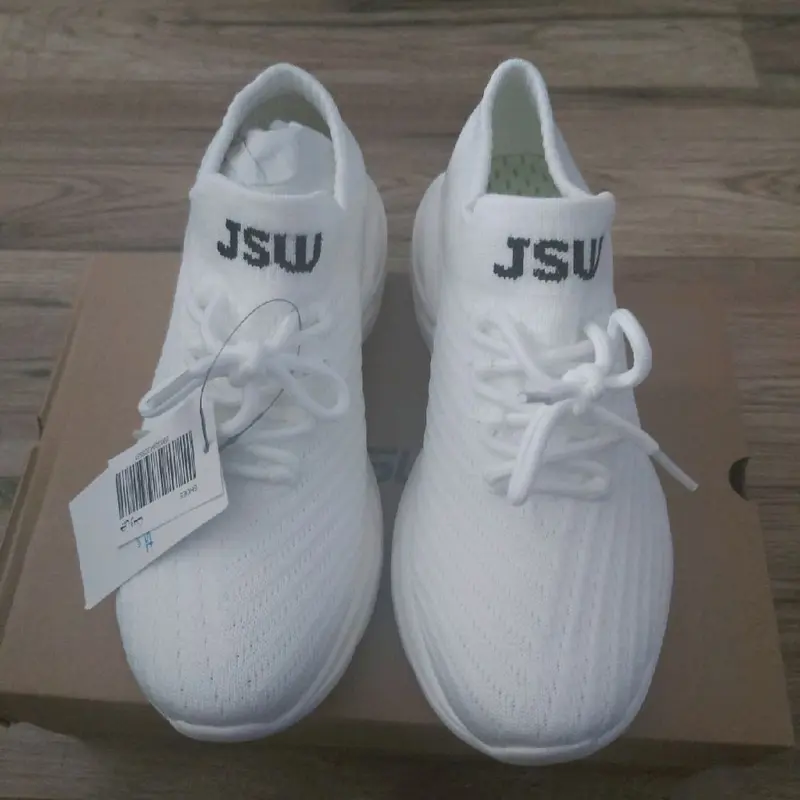 Jeanswest White Lightweight Slip On Memory Foam Breathable Trainers Sizes UK, 3/4/5/6,gym,sports, chunky sneakers, womens shoes Girl Runner Footwear Training Athletic Casual Closed Running Insole 1