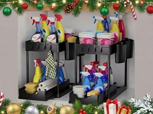 AAstarz Under Sink Organizers, Dish Drying Rack, Bathroom Storage Rack for Kitchen Cosmetics Office Living Room and More