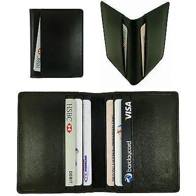 Slim Compact Card Holder Wallet RFID Real Leather 2