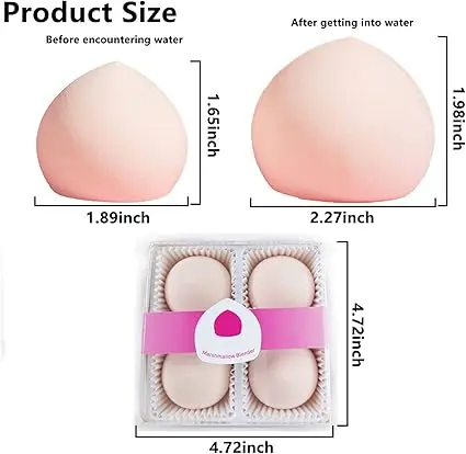 4Pcs Ultra Soft Marshmallow Sponge for Flawless Makeup Powder Foundation and Concealer Blenders 1