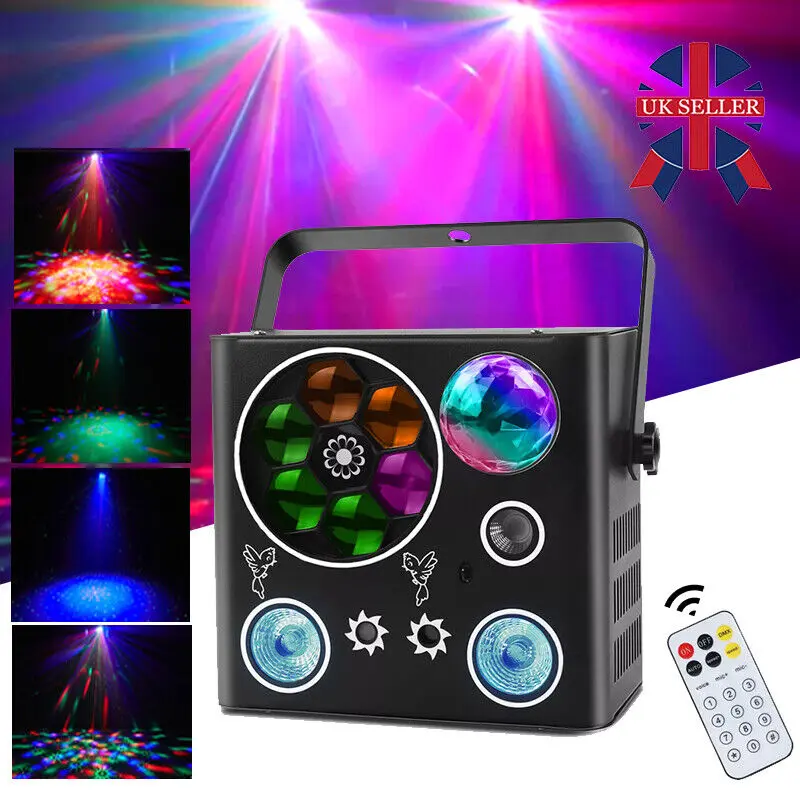 UK Party Essential: DMX RGB LED Laser Scanner Projector - Strobe Laser Light for DJ & Disco Stages 2