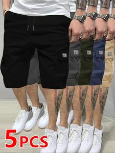 Men's Solid Flap Pocket Cargo Shorts, Regular Fit Casual Fashion Comfy Breathable Shorts for Daily Outdoor Wear, Men Bottoms for Summer