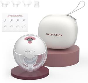 Momcozy M5 Hands Free Breast Pump, Wearable Breast Pump of Baby Mouth Double-Sealed Flange with 3 Modes & 9 Levels, Electric Breast Pump Portable - 24mm
