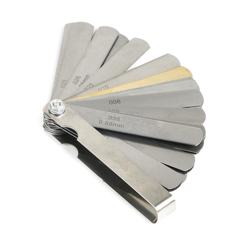 Product Introduction of 32 Blade Feeler Filler Gauge Spark Plug Gap Metric Imperial Measuring Brass Tool 2