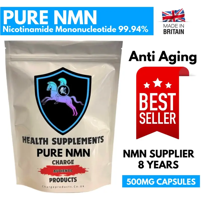 *PURE NMN NO FILLERS* 60 500mg Capsules. NAD Levels, Beauty Supplement Certified 99.95% High Strength Immunity Skin Health from Charge Products UK 5