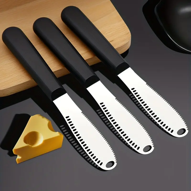 1pc, Stainless Steel Butter Spreader, Mental Butter Knife, Reusable Cheese Spreader, Household Butter Spreader Knives For Cheese Cold Butter Jam Pastry, Kitchen Stuff, Kitchen Gadgets 3