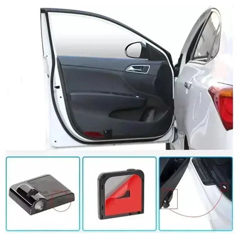 2/4Pcs Car Logo Projector Induction Lamp Side Door Welcome Light for Nissan X-trail Micra Juke Teana Qashqai Nismo Sylphy Leaf 4