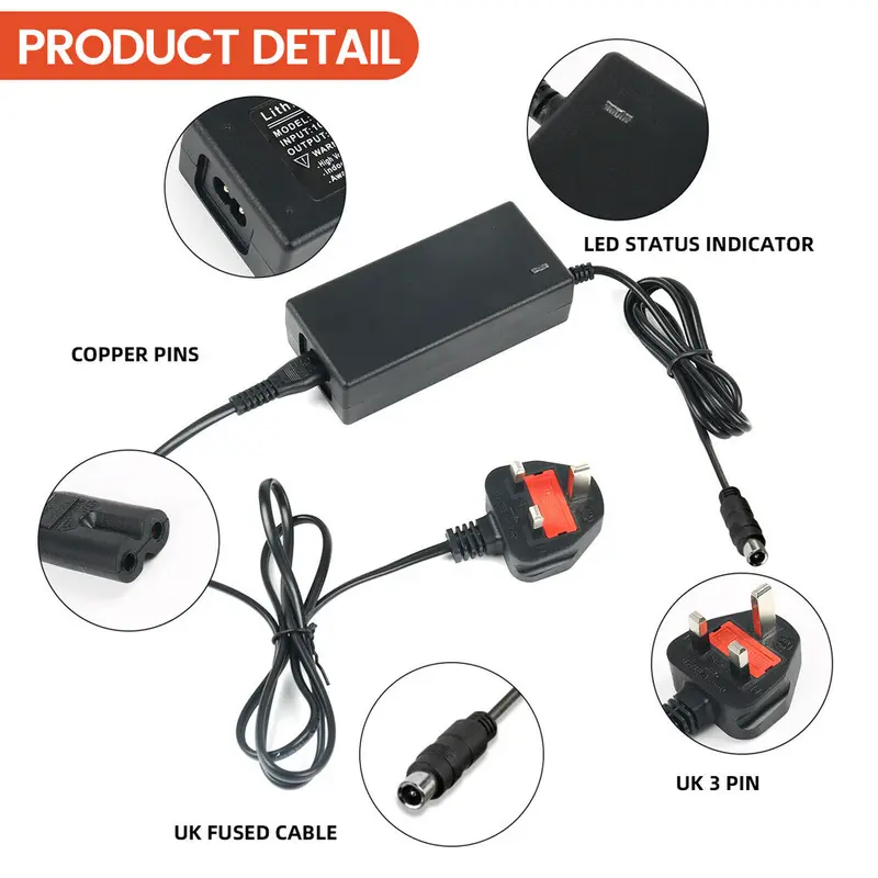 42V 2A Electric Scooter Battery Charger for Xiaomi Mi M365/Pro Aovo Pro AovoPro 5