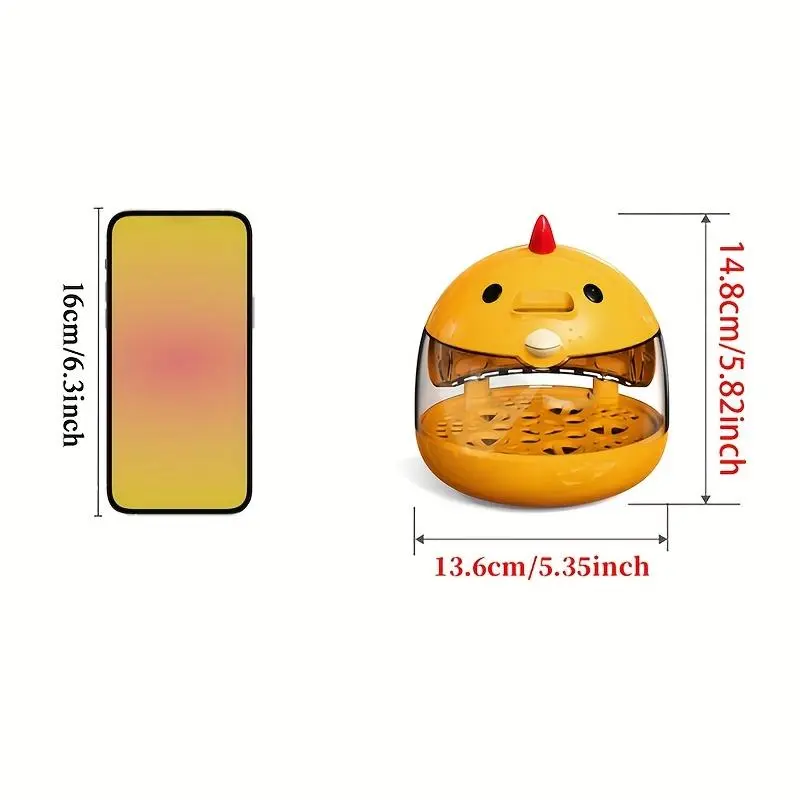 【SHARIFAN】Mini Smart Egg Incubator - USB-Powered, Manual Egg Turning, Clear View Window, ABS Material, Holds 5 Chicken/Duck Eggs, Perfect for Bird/Fish Breeding & Hatching, Egg Incubation | Visual Incubator | Abs Plastic Body, Incubators for Hatching Eggs