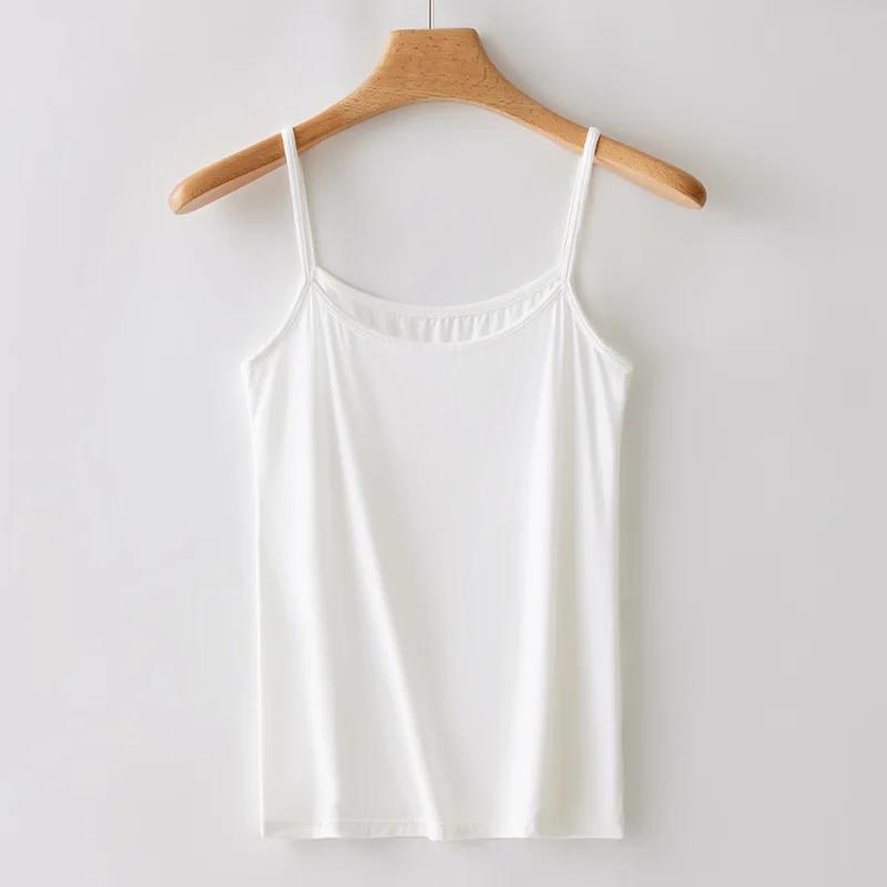 Summer Simple Sling Camisoles Women Girls Crop Top Sleeveless Shirt Lady Bralette Tops Strap Skinny Camisole Base Vest Tops 6
