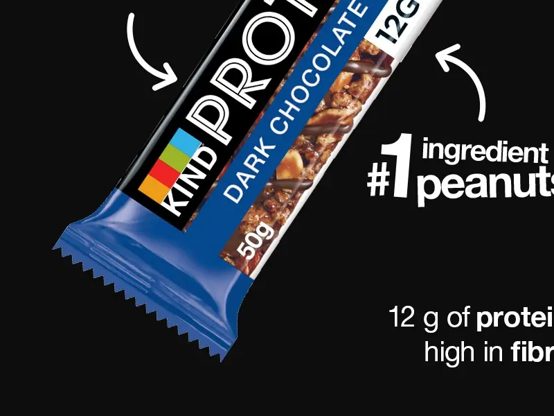 KIND Protein Bars, Dark Chocolate Nut – Gluten-Free, High Fibre, Healthy Snack, 3 x 42g Multipack, No Artificial Additives 3