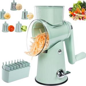 5 in 1 Manual Vegetable Chopper, 1 Set Multifunctional Vegetable Slicer with Replaceable Blades, Modern Kitchen Fruit & Vegetable Utensils, Mandoline Slicer