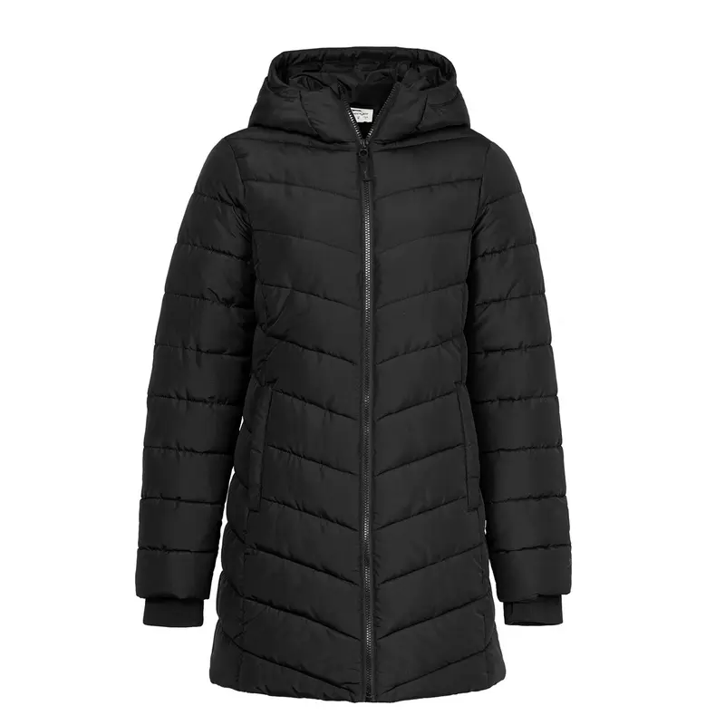 Slazenger Womens Mid Length Padded Jacket Outerwear Puffer Heavyweight Hooded 1