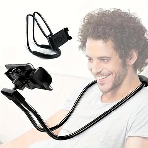 360 Degree Rotatable Neck Phone Holder, Hands-free Mobile Phone Bracket, Flexible Adjustable Phone Holder for Home Office