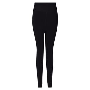 Findfashion  black thermal fur bamboo stretch leggings For Ladies