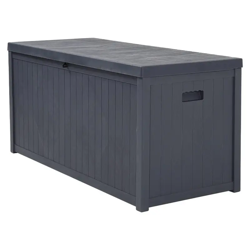 Waterproof Garden Cushion Storage Box  Black & Grey, 125x56x61.5cm for Outdoor Use 1