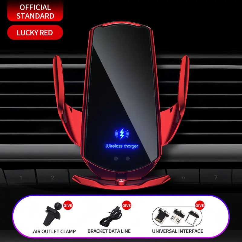 Car-mounted Wireless Phone Holder，car-mounted bracket，wireless charging，phone holder，inductive opening and closing，car navigation，wireless charging 6