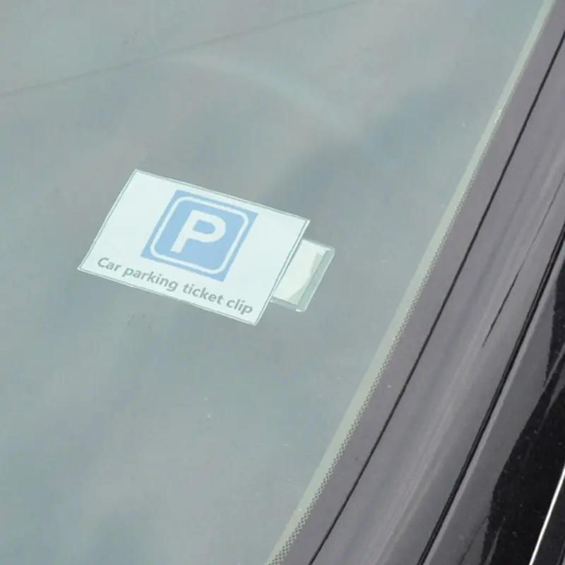 Product Introduction of Transparent Car Vehicle Parking Ticket Receipt Permit Auto Fastener Card Bill Holder Clip Windshield Stickers Car Accessories 5