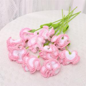 10pcs Crochet Carnations Flowers for Mother's Day Room Table Vase Decor