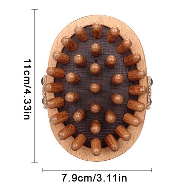 Body Anti Cellulite Brush Soothing Wooden Essential Oil Spa Air Cushion Massage Hair Comb Scalp Massage Brush Body Massager 5