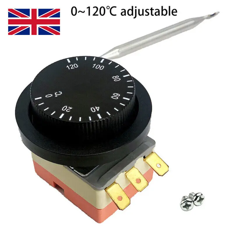 Adjustable Electric Fan Thermostat Switch Radiator/Temperature Control Probe 12V