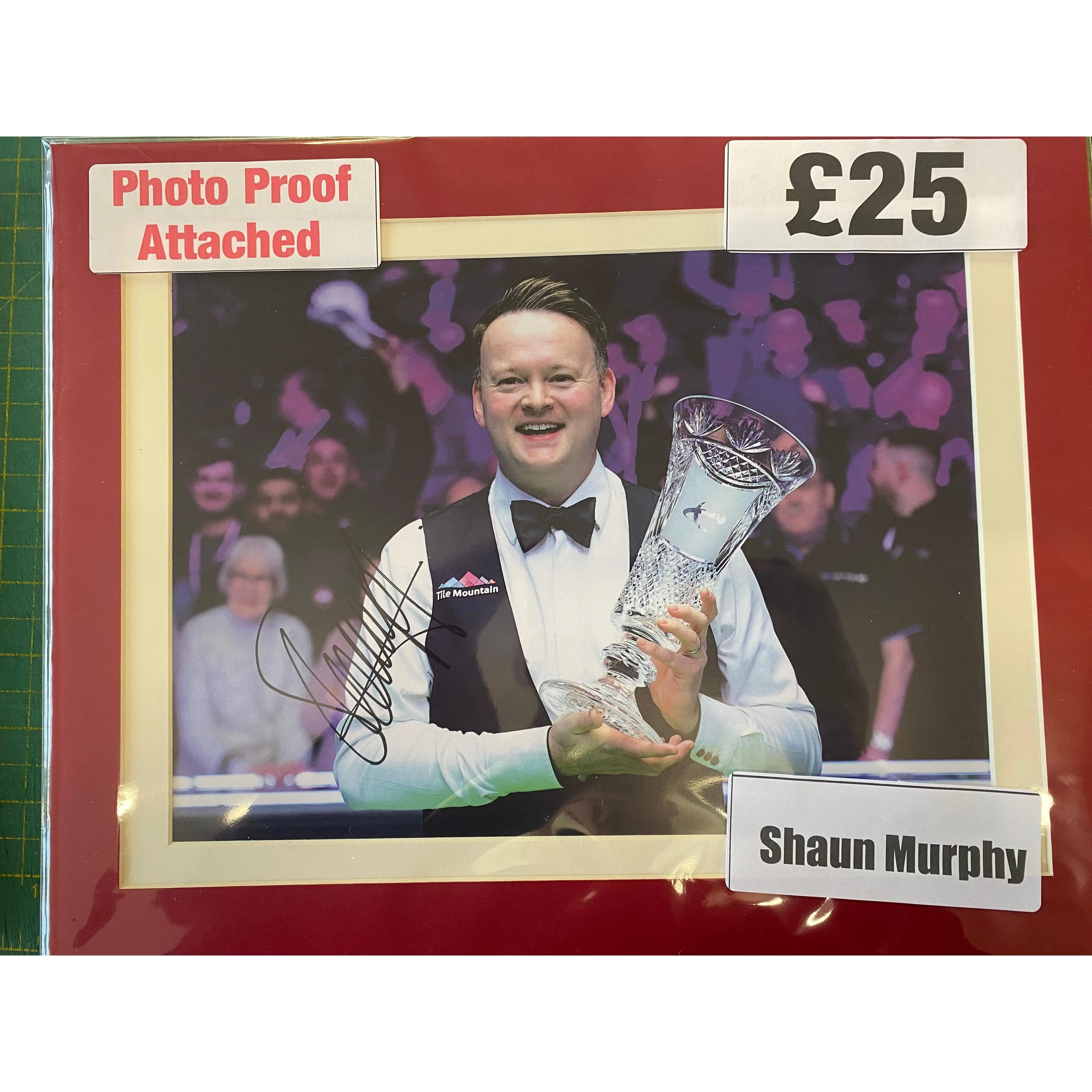 Snooker Shaun Murphy personally signed photograph Signed