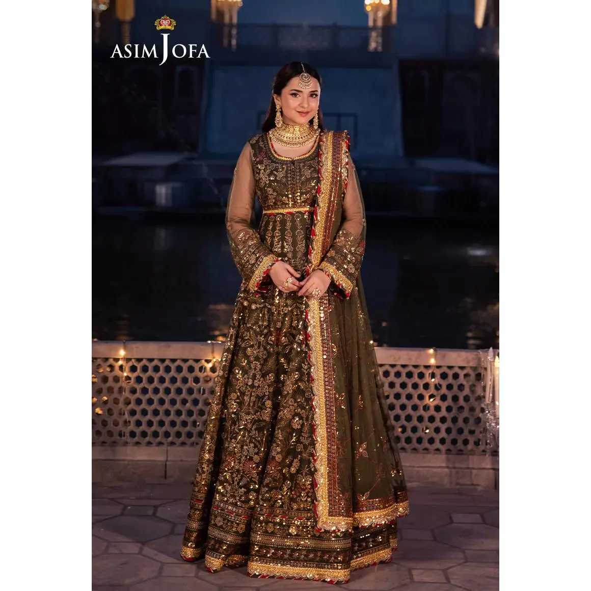 AJCR-09 EMBROIDERED NET 3 PCS
