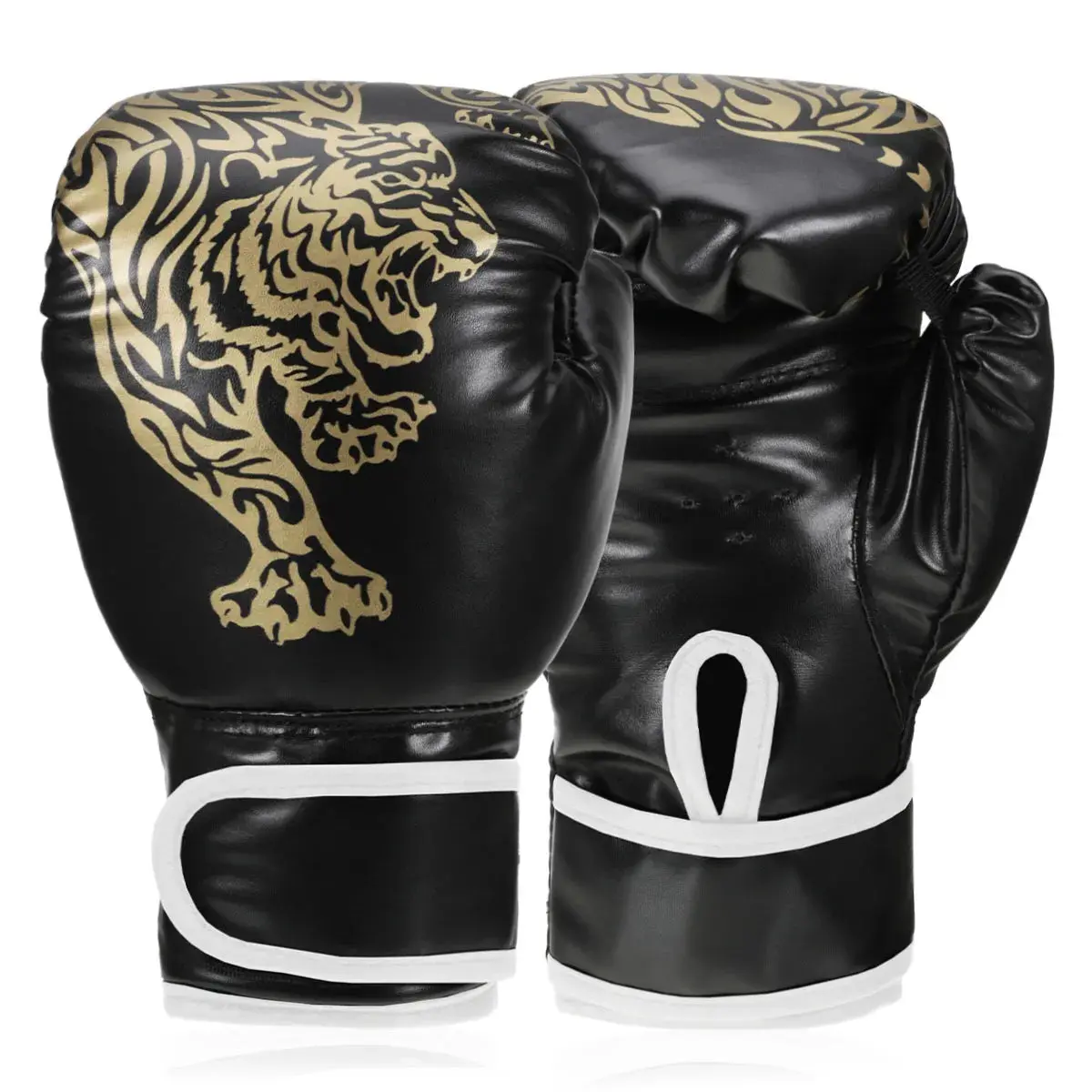 🥊 Breathable PU Leather Boxing Gloves | Adjustable Kickboxing Gloves for Adults & Kids | Gym & Outdoor Training | 🏋️‍♂️ Comfortable & Durable