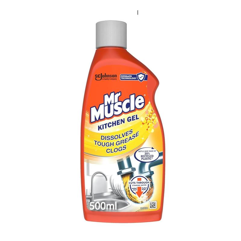 Kitchen Drain Unblocker & Cleaner Gel - Dissolves Clogs - Safe for All Pipes - 500ml - Household 0