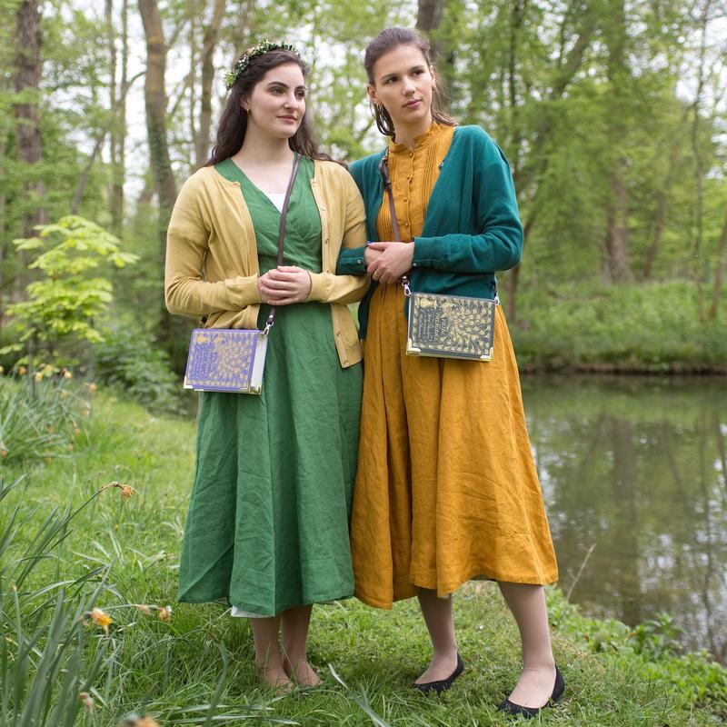 Pride and Prejudice Green Book Handbag Crossbody Purse 5