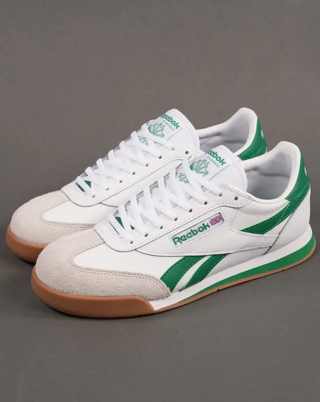 Reebok Campio XT Trainers White/Glen Green/Gum 1