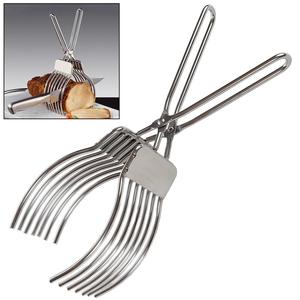 Stainless Steel Meat Clamp, Portable Meat & Bread Slicer, Onion Tomato Clamp, Kitchen Accessories for Cutting Vegetables, Fruits, Baking, Utensils, Durable Cooking Tools