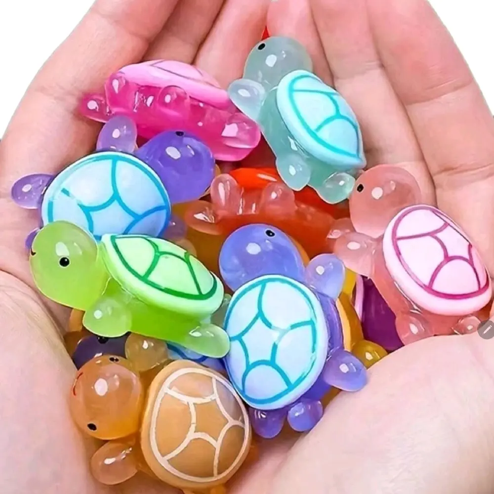 Glow In The Dark Resin Turtles - Lucky Home Ornaments Approx 5x4.8cm In Size - Resin Turtle - Spiritual Ornament - Zodiac - Horoscope -
