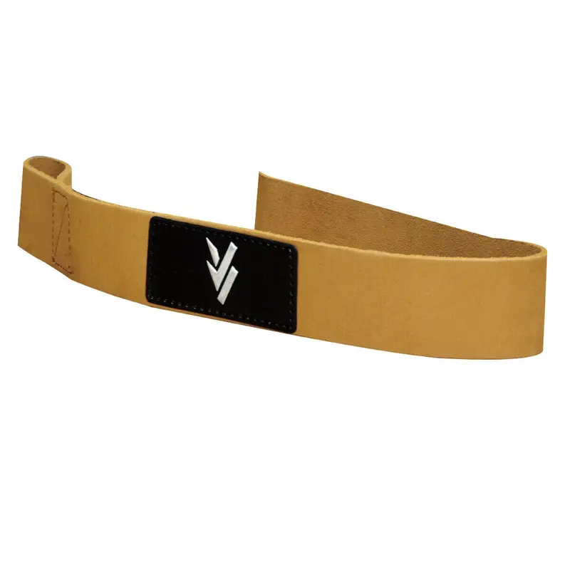Weight Lifting Leather Wrist Straps Brown Pair For Work out Gym & Training 3