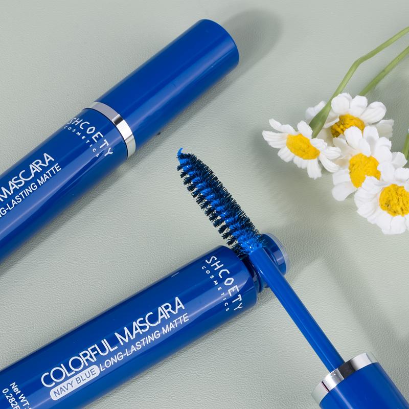 SHCOETY Colorful Mascara - Blue, Volumizing, Waterproof, Curling, for All Skin Types - Long-Lasting, Smudge-Proof Formula 6
