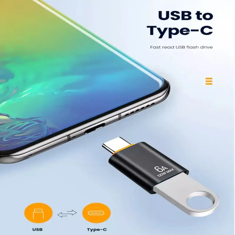6A USB OTG Adapter USB 3.0 Otg ADapter Data Transfer USB-c Connector Phone Supplies for Smartphone Cellphone 5