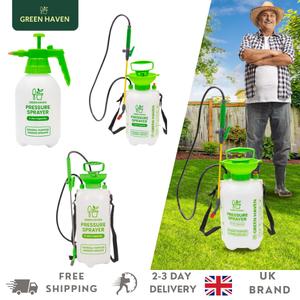 GREEN HAVEN 2, 5, 8, 10 Litre Pump Action Pressure Sprayer – Adjustable Wand, Ergonomic Design with Carrying Strap | High-Pressure Sprayer for Weed Killer, Pesticides, Fungicides & Cleaning, Pest Control, Watering, Weed Control