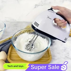 7-speed Handheld Electric Mixer, Whisk for Whipping Cream & Mixing Dough, Multifunction Household Kitchen Appliances for Baking, Cooking, & Desserts, Kitchen Supplies, Egg Beater, Efficient Ingredient Mixing, Gift