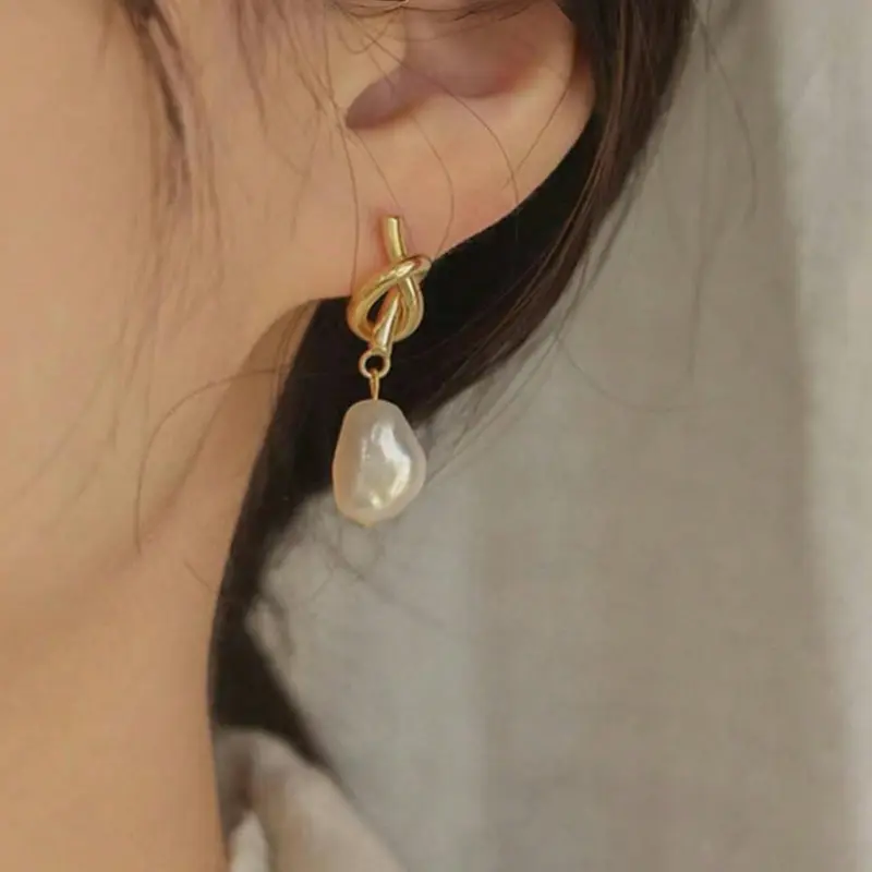 Knotted drop earrings, vintage and elegant knotted earrings 5