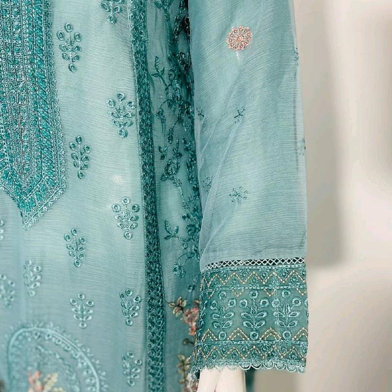 Chiffon kamez duppata and plazo trouser 5