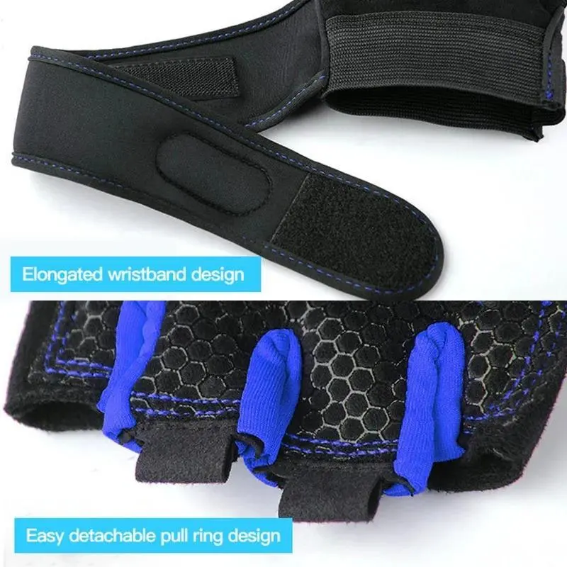 Gym Gloves for Men Women Fitness Weight Lifting Wristband Gloves Body Building Training Sports Exercise Cycling Glove Shockproof 5