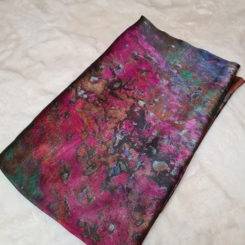 Water Color Printed Silky Chiffon Hijab for Women - Lightweight and Summer Style 7