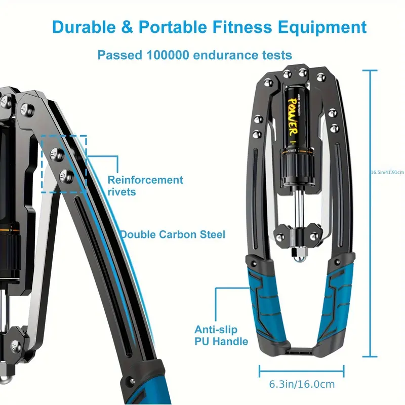 1pc Adjustable Arm Exerciser - Home Chest Expander, 22-440lbs Resistance, For Chest Arm Muscle Building, Body Exercise, Fitness 2